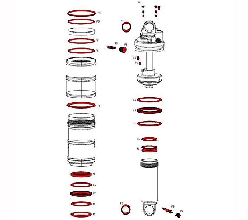 Amortizatoriaus remonto komplektas RockShox Full