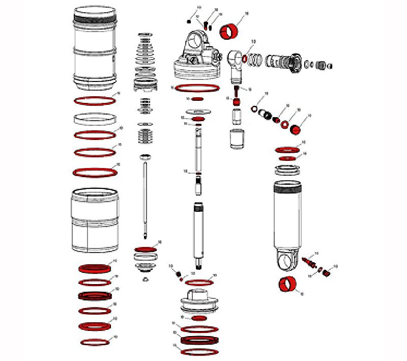 Amortizatoriaus remonto komplektas RockShox Full