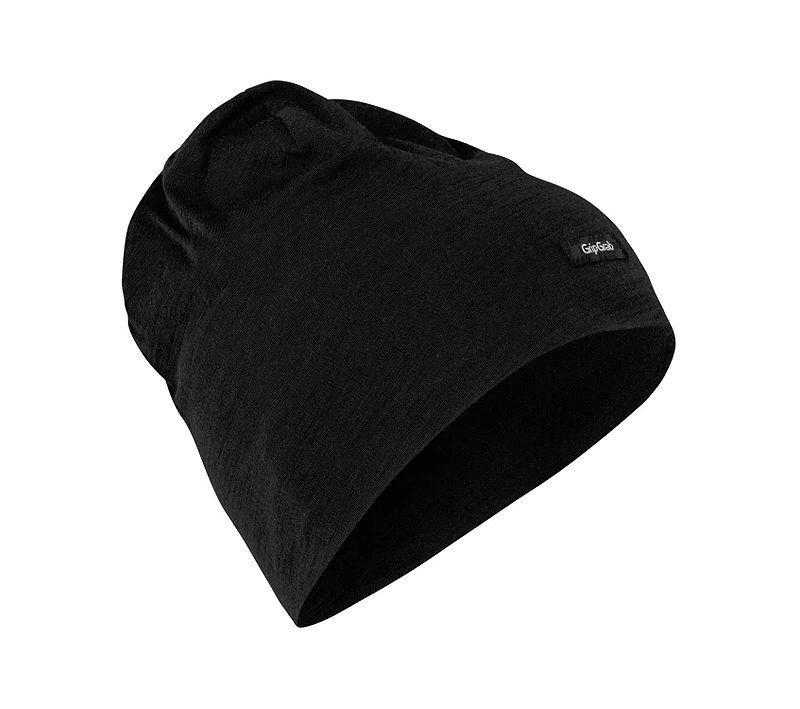 GripGrab kepurė GripGrab Merino Polyfibre Lightweight Beanie Black S