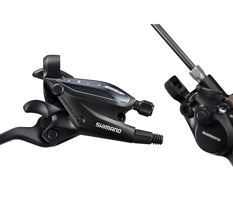 Pavarų stabdžių rankenėlė su stabdžiais Shimano ST-EF505 BR-MT200