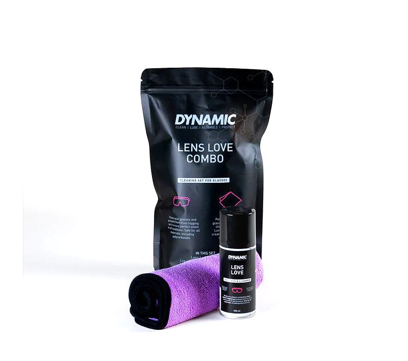 Komplektas dviratininko akinių valymui Dynamic Lens Love Combo Pack
