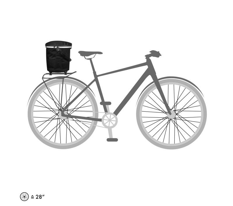 Krepšys Ortlieb Up-Town Rack Black