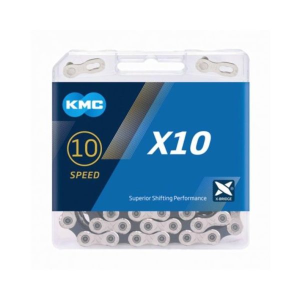 Grandinė KMC X10 Silver Black