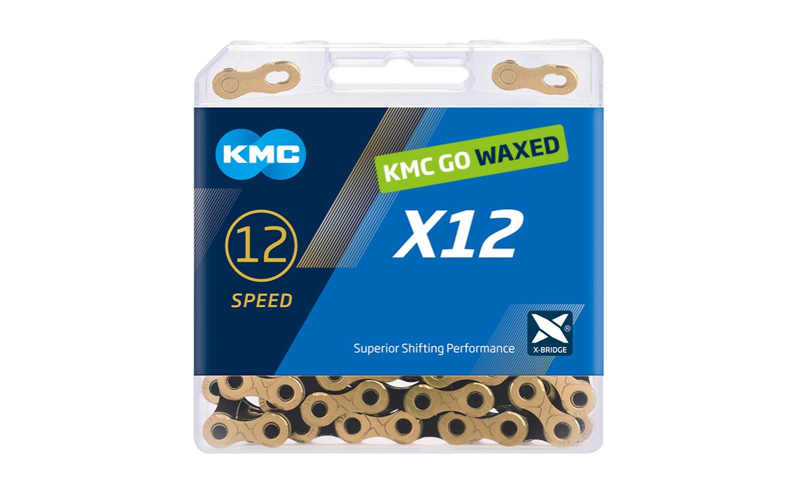 Grandinė KMC X12 Ti-N Gold/Black Waxed