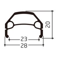 Ratas galinis 28" Shining MT-66 QR FH 6