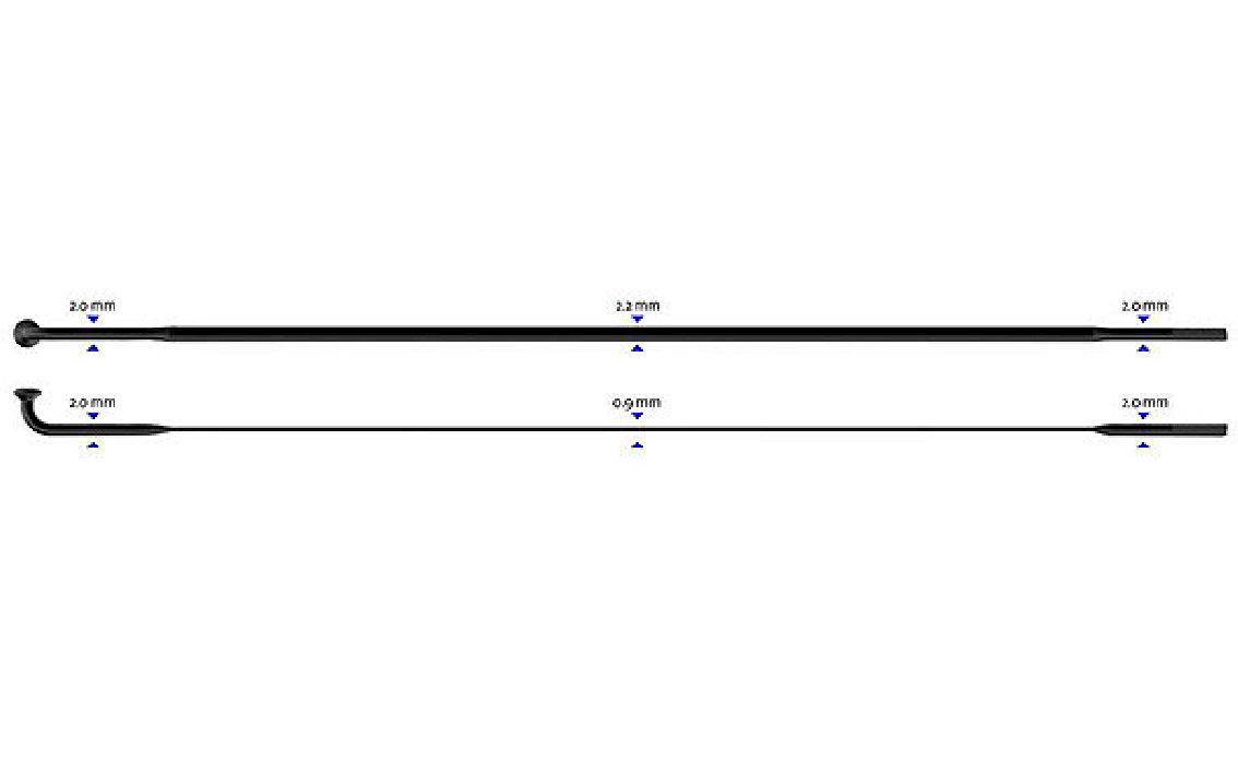Stipinas Sapim CX-Ray J-Bend x 276 mm 14G