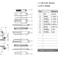 Vairo kolonėlė pusiau integruota First 28.6 mm #2