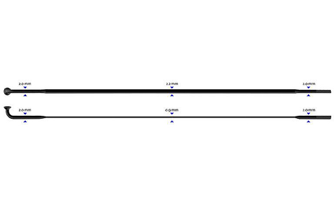 Stipinas Sapim CX-Ray J-Bend x 296 mm 14G