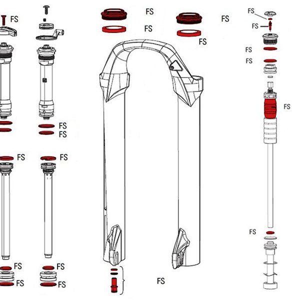 Šakės remonto komplektas RockShox Full