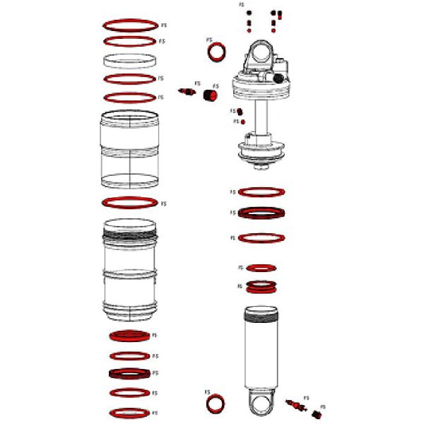 Amortizatoriaus remonto komplektas RockShox Full