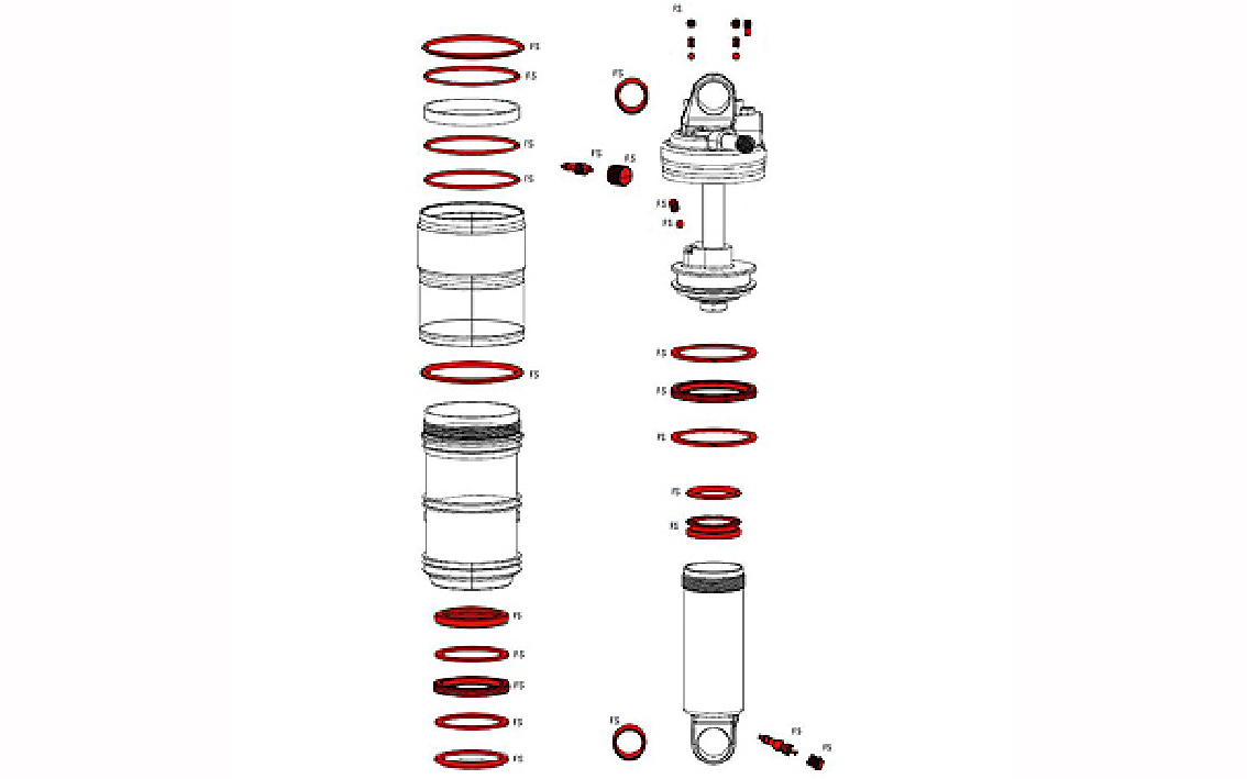 Amortizatoriaus remonto komplektas RockShox Full
