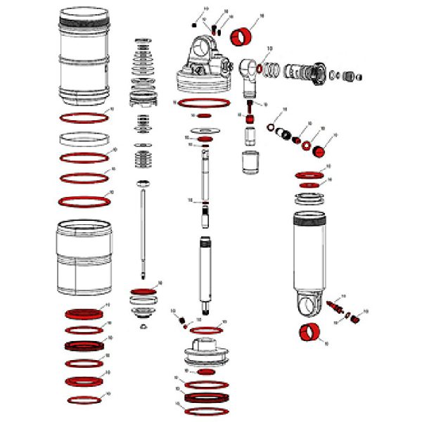 Amortizatoriaus remonto komplektas RockShox Full