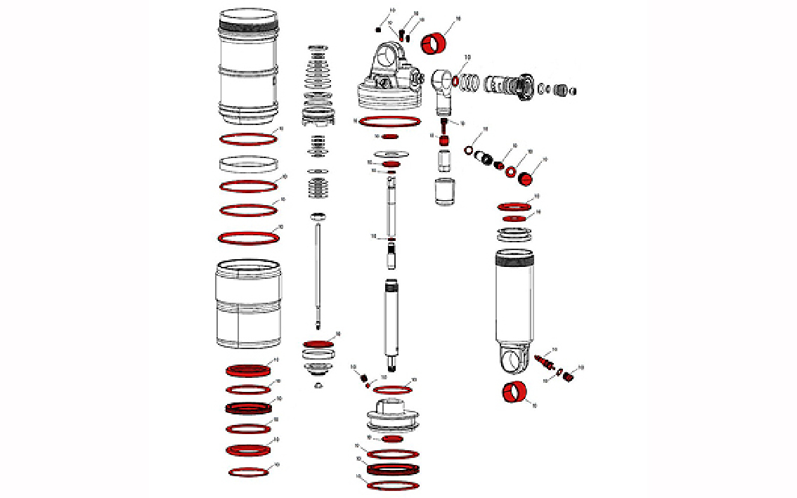Amortizatoriaus remonto komplektas RockShox Full