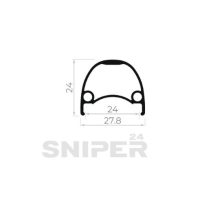 Ratas galinis 700C Rodi Sniper 12x142 Center Lock SB FH Road 11S 3