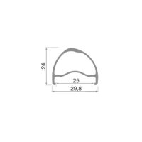 Ratas galinis BlackJack 700C SL 25 ASY 12x142 Center Lock SB FH 3