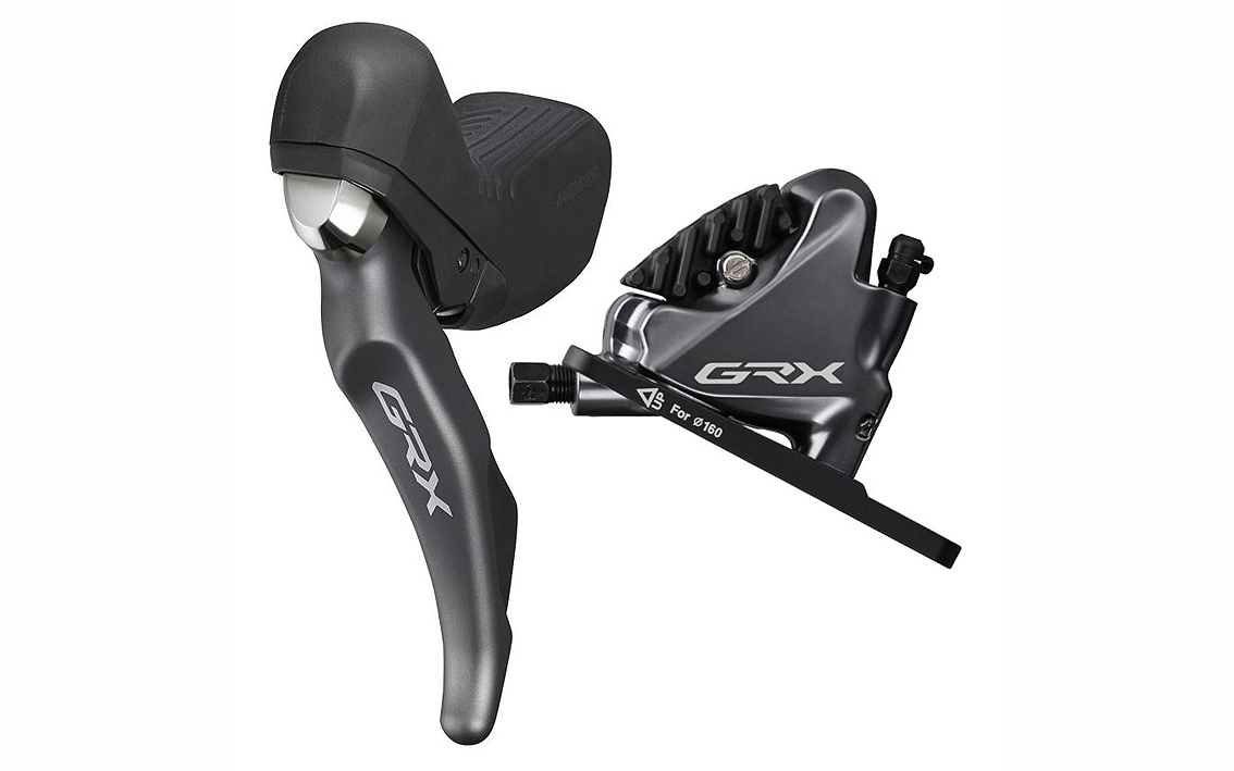 Stabdžių pavarų rankenėlė su hidrauliniais stabdžiais Shimano ST-RX810(L) BR-RX810(F) GRX