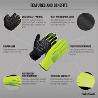 GripGrab žieminės pirštinės Ride Hi-Vis Waterproof XXL