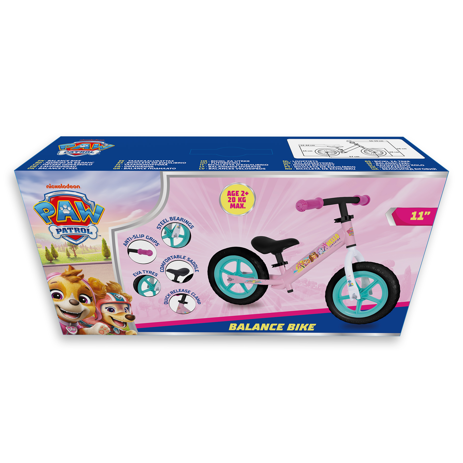 Balansinis dviratukas Seven Paw Patrol Girls #2