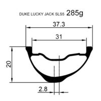 Ratų komplektas Duke Lucky Jack SLS5 6ters 31 mm/ DT 350 SP Shimano Micro Spline Boost