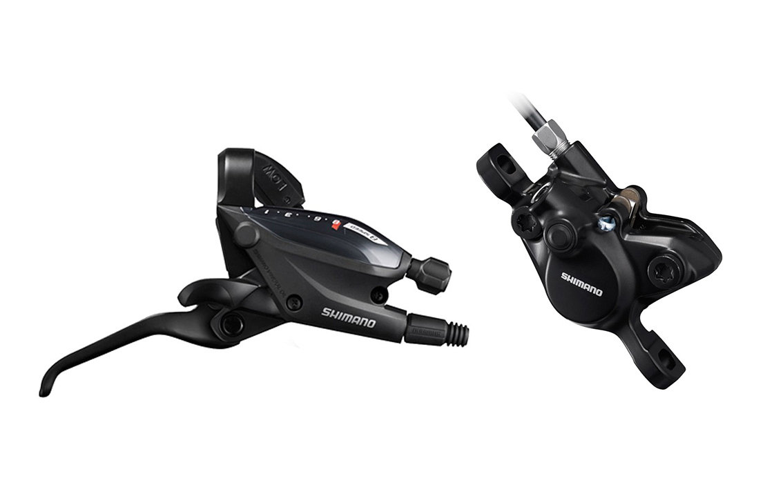 Pavarų stabdžių rankenėlė su stabdžiais Shimano ST-EF505 BR-MT200