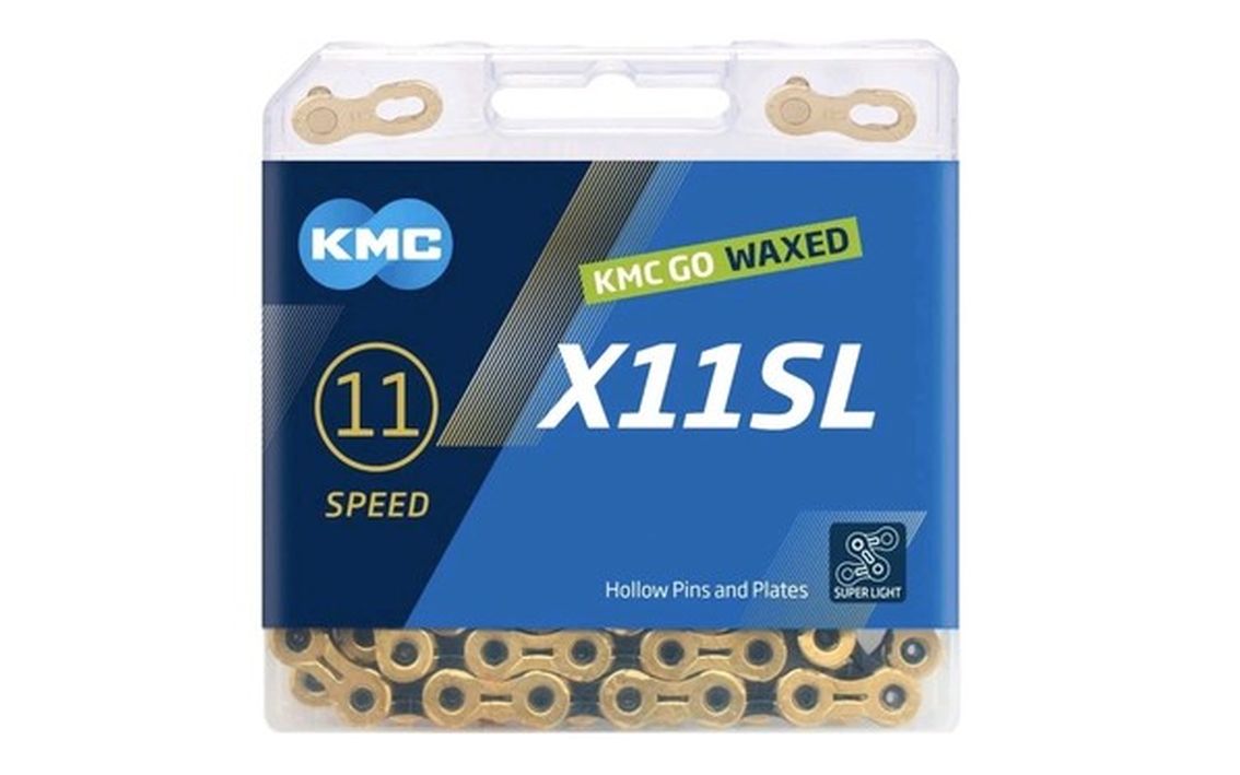 Grandinė KMC X11SL Ti-N Gold/Black Waxed