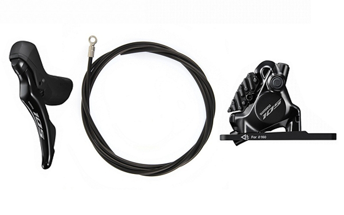 Stabdžių pavarų rankenėlė su hidrauliniais stabdžiais Shimano ST-R7120 (L) BR-7170 (F)