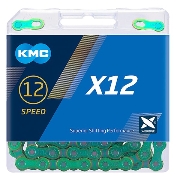 Grandinė KMC X12 Aurora Green