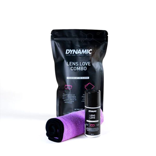 Komplektas dviratininko akinių valymui Dynamic Lens Love Combo Pack