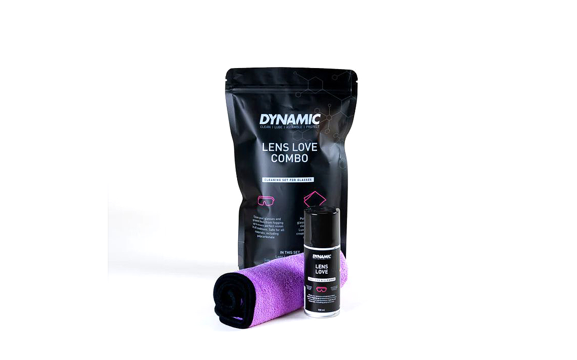 Komplektas dviratininko akinių valymui Dynamic Lens Love Combo Pack