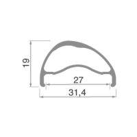 Ratas galinis 700C BlackJack SL 27 ASY 12x142 Center Lock SB FH 2