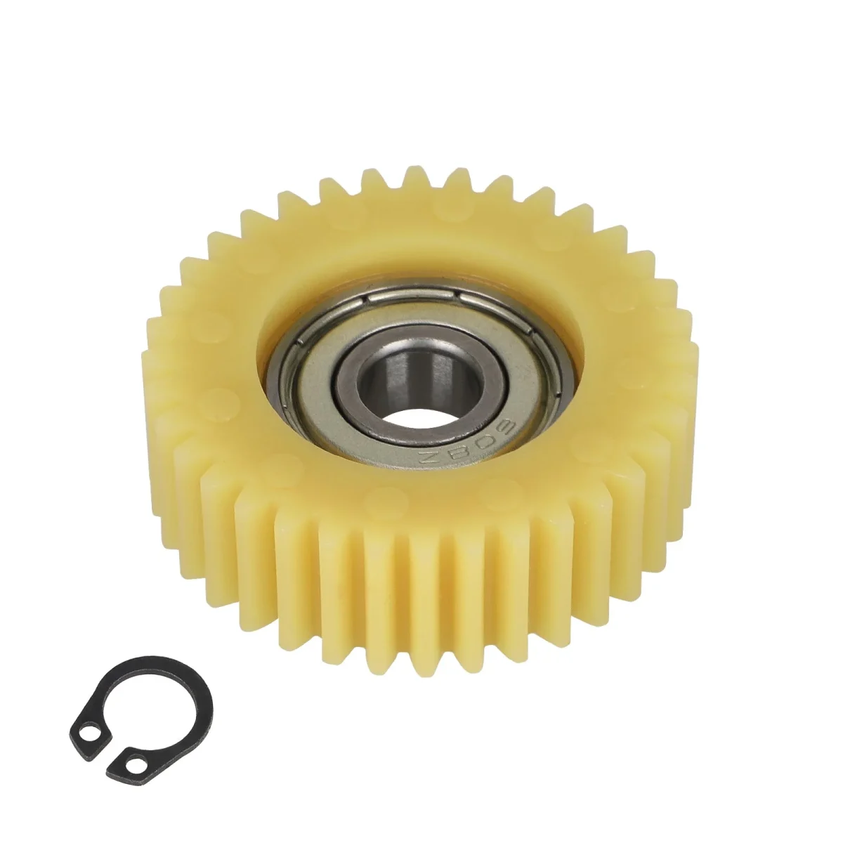 Nailoninis krumpliaratis 36T su 608 guoliu (38 mm, geltonas)