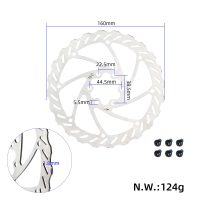 Stabdžių diskas 160 mm, 6 varžtų, dantytu kraštu (su varžtais)