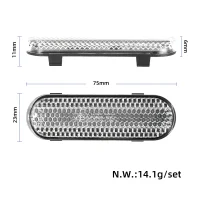 Priekiniai sidabriniai atšvaitai Xiaomi 5 Plus, 2 vnt.