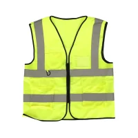 Atšvaitinė liemenė su kišenėmis (fluorescencinė žalia)