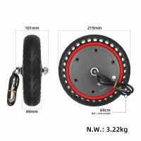 Variklis 36V 350W 8,5" su korine padanga Xiaomi Pro