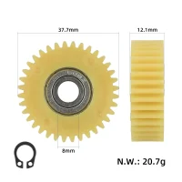 Nailoninis krumpliaratis 36T su 608 guoliu (38 mm, geltonas)