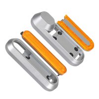 Dekoratyviniai dangteliai su geltonais atšvaitais Xiaomi M365 / 1S / Pro / Pro2 / Lite, 4 vnt. (sidabriniai)