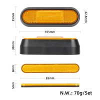 Dekoratyviniai dangteliai su geltonais atšvaitais Segway Max G30 (pilki)