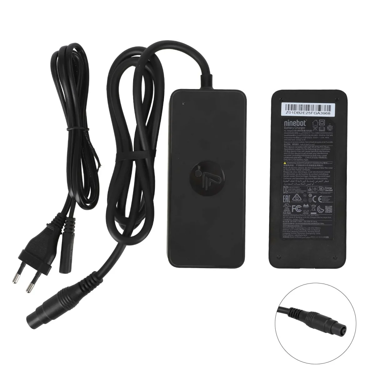 Greitasis įkroviklis 53,6V 3,9A Segway Ninebot G3 / F3 / ZT3 (EU), originalas