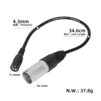Adapterio laidas DC 2.1 – 4 kontaktų jungtis