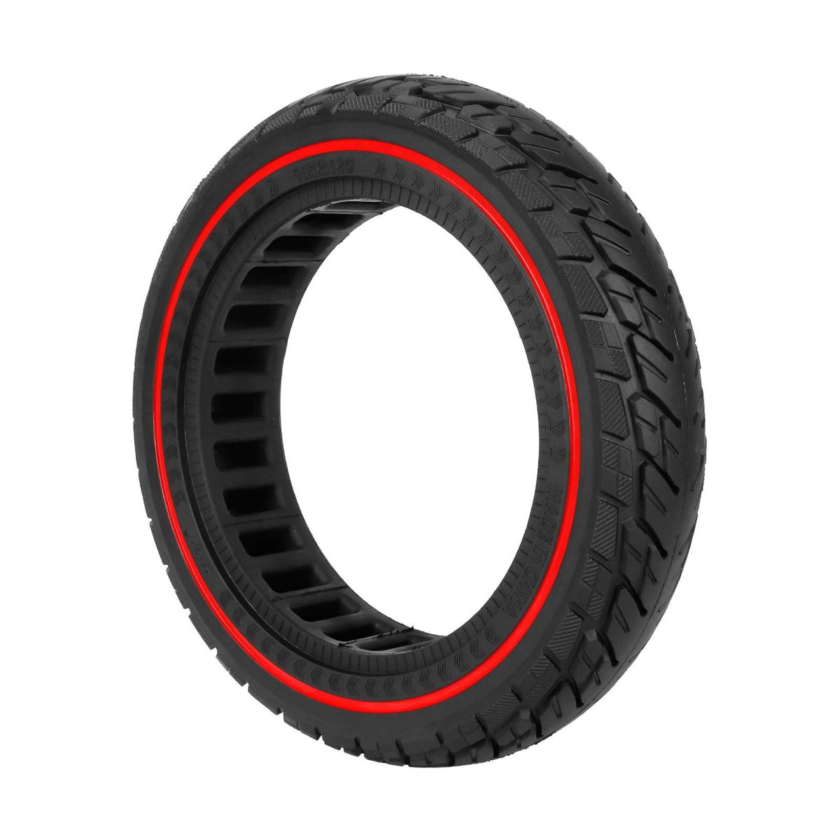 Pilnavidurė padanga 10x2.125 (250x54) su raudonu žiedu Segway F / Xiaomi 4