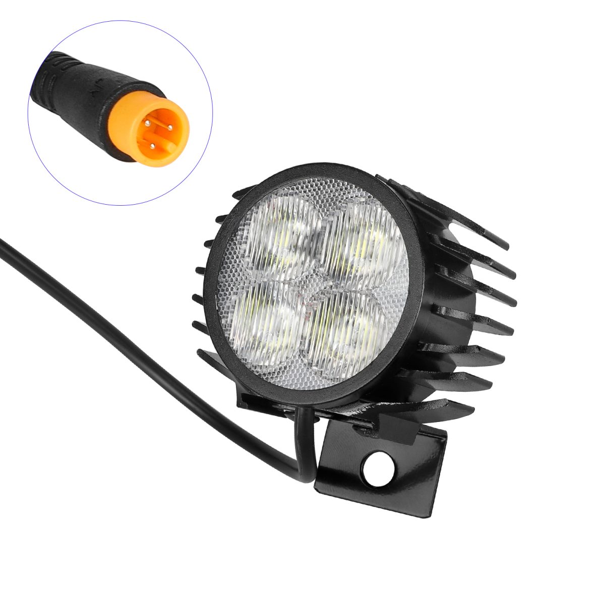 Priekinis žibintas Kukirin G2 Pro / G2 Pro DB / G2 Max (M8 jungtis, 180 mm)