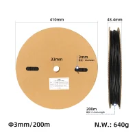 Termosusitraukiantis vamzdelis su klijais 3 mm, 200 m