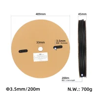 Termosusitraukiantis vamzdelis su klijais 3,5 mm, 200 m