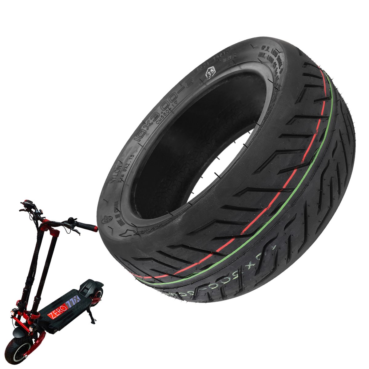 Bekamerė padanga CST 10x3.00-6 Zero 11X / Kaabo Wolf
