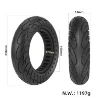 Pilnavidurė padanga 10x2.5 (37 mm griovelis), juoda