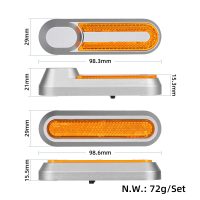 Dekoratyviniai dangteliai su geltonais atšvaitais Xiaomi M365 / 1S / Pro / Pro2 / Lite, 4 vnt. (sidabriniai)