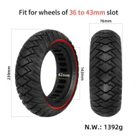 Pilnavidurė off-road padanga 10x3 (255x80) su raudonu žiedu + 6 varžtai + montuotė