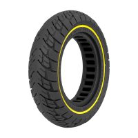 Pilnavidurė padanga 10x2.5 su geltonu žiedu (37 mm griovelis)