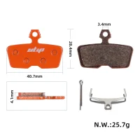 Metalinės dervos stabdžių trinkelės SRAM Avid Code (oranžinės)